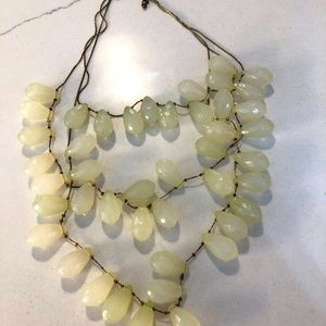 Pale green layered necklace